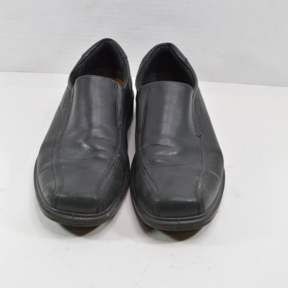 Ecco Mens EU 47 13 Slip On Leather Loafers Black main image 5